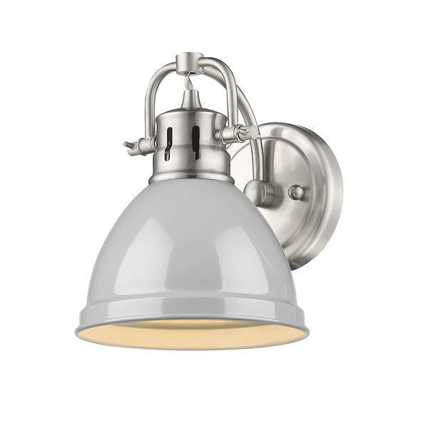 Duncan Pewter Six-Inch One-Light Bath Wall Sconce, image 1